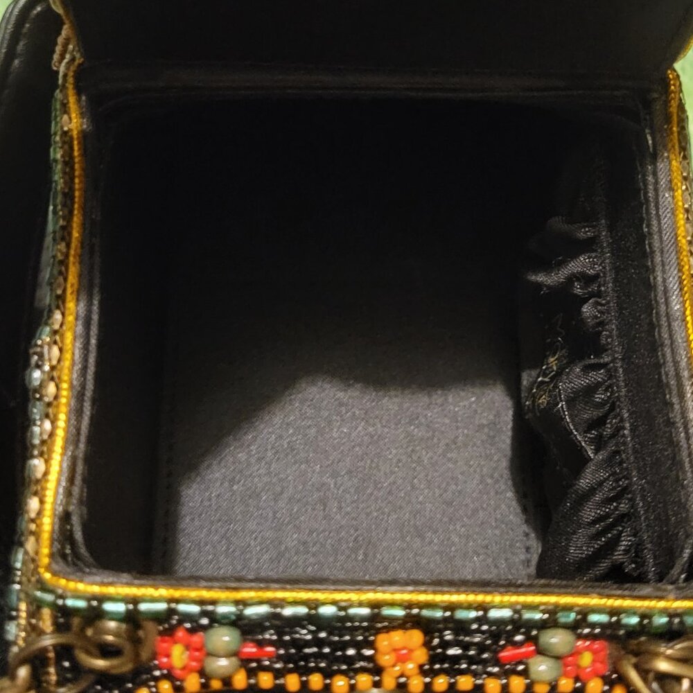 Mary Frances Black Beaded Car-Shaped Evening Bag with Multicolor Embellishments - Picture 5 of 11